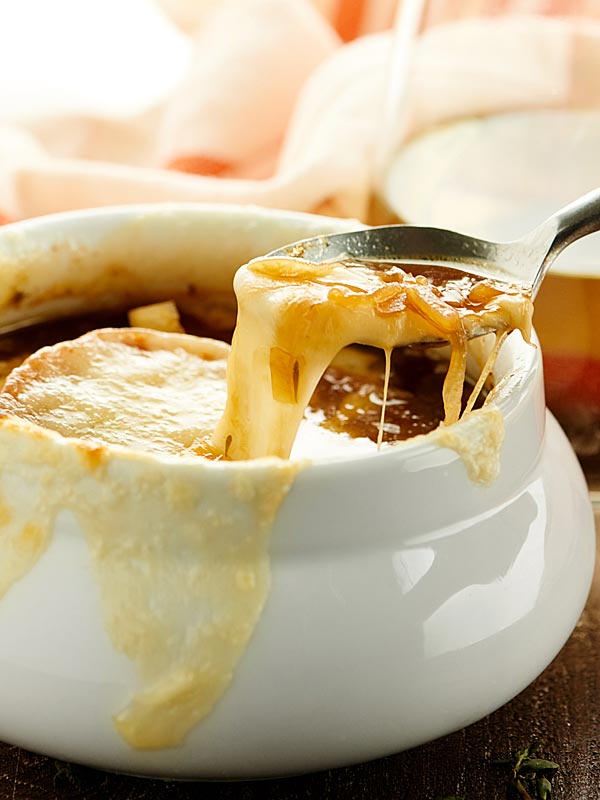 French Onion Soup with Swiss Cheese