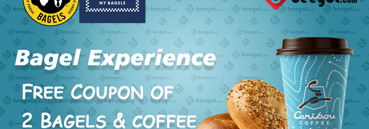 BagelExperience offer free 2 bagels with a large coffee cup