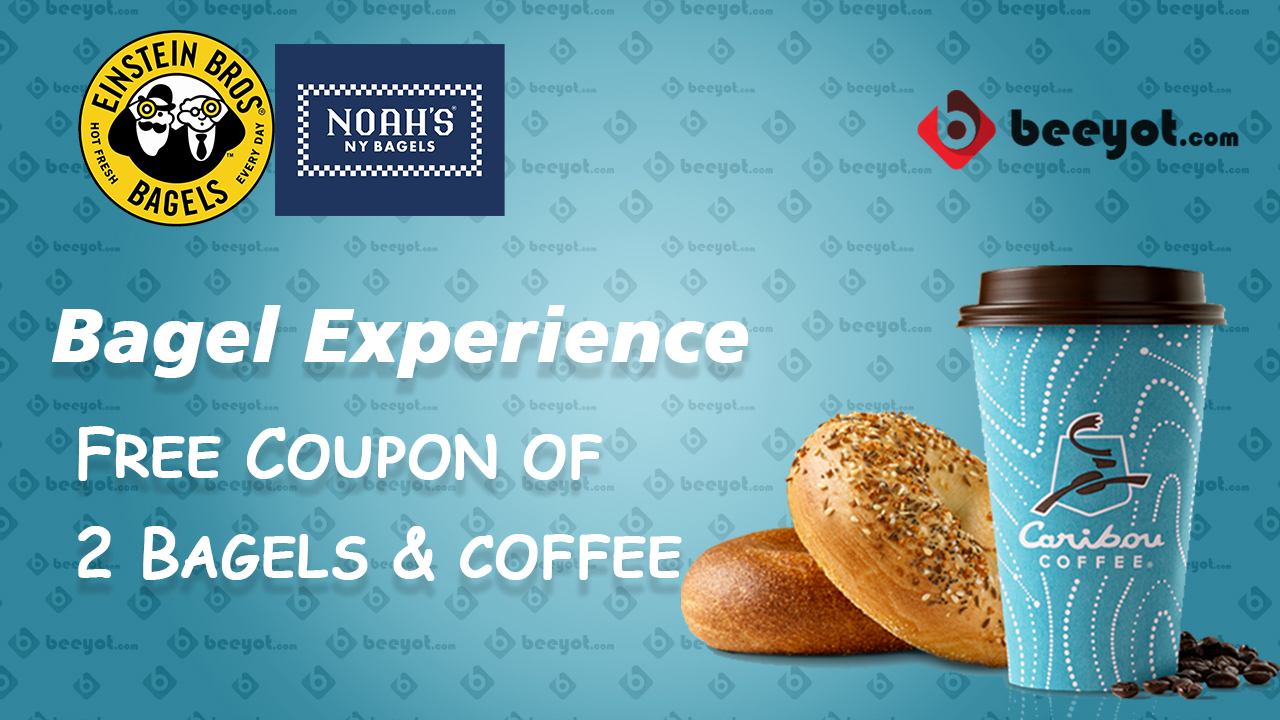 BagelExperience offer free 2 bagels with a large coffee cup