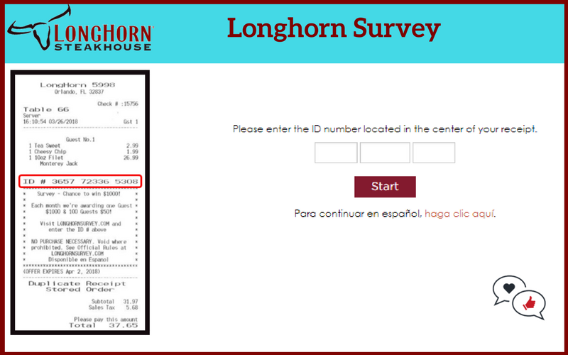 Longhorn Steakhouse Survey